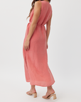 BELLA DAHL SLEEVELESS BELTED MAXI DRESS