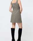 FRENCH CONNECTION HOUNDSTOOTH WOOL MINI DRESS
