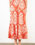 THML JADE SMOCKED MAXI SKIRT