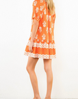 THML GIGI PRINTED S/S MINI DRESS