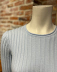 ALASHAN CASHMERE COTTON CASHMERE BLAIR RIB CREW