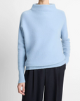 VINCE BOILED FUNNEL NECK PULLOVER