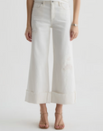 AG SAIGE WIDE LEG CROP W/ CUFF POWDER MENDED