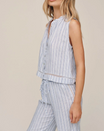 BELLA DAHL SLEEVELESS BUTTON FRONT