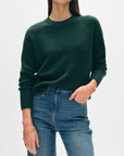 WHITE & WARREN CASHMERE WAFFLE SWEATSHIRT