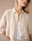 BELLA DAHL OVERSIZED CROPPED SHACKET