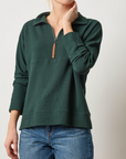 LILLA P DOLMAN OVERSIZED HALF ZIP