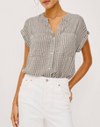 RAILS MEL BUTTONDOWN S/S TOP