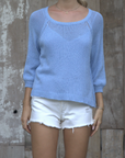 WOODEN SHIPS MADELINE 3/4 SLEEVE RAGLAN CREW COTTON