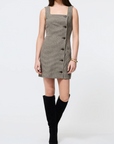 FRENCH CONNECTION HOUNDSTOOTH WOOL MINI DRESS
