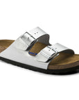 BIRKENSTOCK ARIZONA SILVER BIRKO-FLOR - NARROW