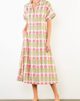 THML AURELIA V NECK MIDI DRESS