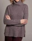 ALASHAN CASHMERE BACK ZIP TURTLENECK