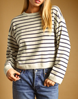 MIOU MUSE STRIPED KNITTED TOP
