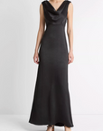 VINCE DRAPED COWL MAXI DRESS