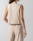 LILLA P CROSS FRONT SLEEVELESS TOP