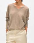 WHITE & WARREN FEATHERWEIGHT CASHMERE V NECK