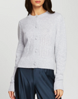 AUTUMN CASHMERE PUFF SLEEVE POPCORN STITCH CARDIGAN
