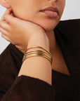 JENNY BIRD (M) GOLD DANE BANGLE SET 5 PACK