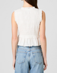 FRENCH CONNECTION RHODES POPLIN SMOCKED TOP