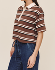 BELLA DAHL CROP POLO TEE