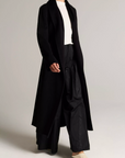 VINCE SHAWL COLLAR WOOL LONG COAT