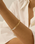 JENNY BIRD TWO-TONE ANDI SLIM BRACELET