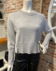 AUTUMN CASHMERE RAGLAN CREW W/SIDE SLITS
