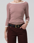 CITIZENS OF HUMANITY BOAT NECK SLIM TEE