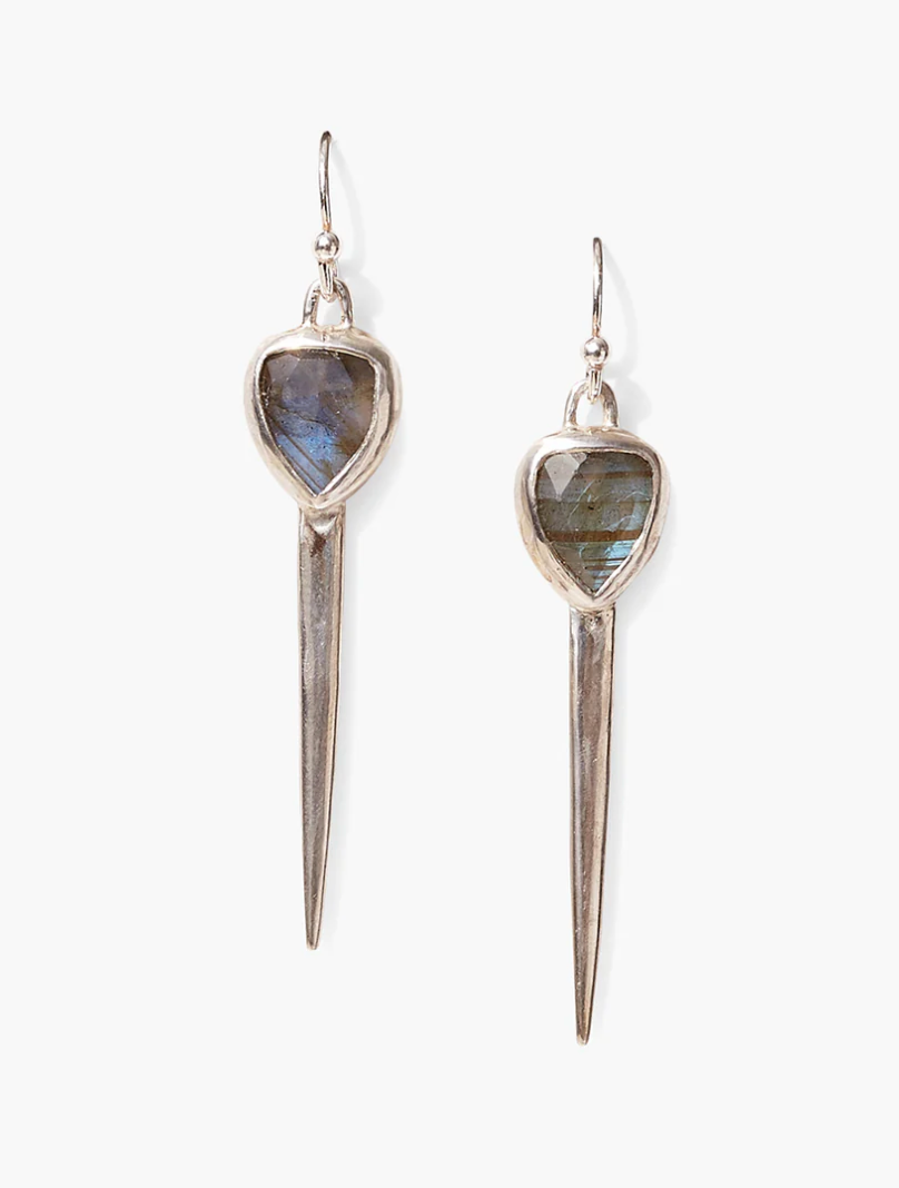 CHAN LUU RAHEL DAGGER EARRINGS LABRADORITE – Indigo