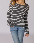 WOODEN SHIPS ALLIE STRIPED CREW COTTON