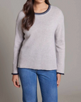 ALASHAN CASHMERE KENNEDY PLAITED TRIM CREW