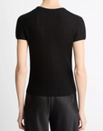 VINCE WAFFLE KNIT S/S CREW