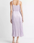 VINCE RELAXED CRUSHED SLIP DRESS