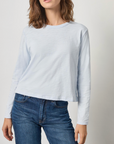 LILLA P LONG SLEEVE CROPPED BOYFRIEND TEE