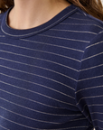 MARINE LAYER LEXI RIB SUN-IN LONGSLEEVE CREW TEE
