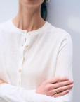 WHITE & WARREN LINEN BLEND CARDIGAN