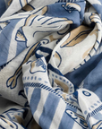 MAISON LECOMTE FLAMENT BRETAGNE COTTON SCARF