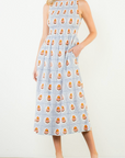 THML JULES SMOCKED MAXI DRESS