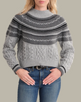 525 AMERICA AYANA CABLE PULLOVER WITH PATTERN YOKE