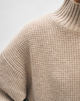 WHITE & WARREN CASHMERE WAFFLE STANDNECK