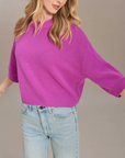 ALASHAN CASHMERE SIENNA ELBOW SLEEVE CREW