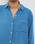 RAILS ELLIS GAUZE BUTTON DOWN