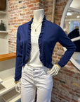 ALASHAN CASHMERE COTTON RUFFLE EDGE BOLERO