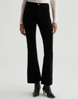 AG FARRAH MID RISE BOOT VELVET SUPER BLACK