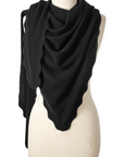 ALPINE CASHMERE RUFFLE TRIANGLE WRAP