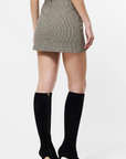 FRENCH CONNECTION HOUNDSTOOTH WOOL MINI SKIRT