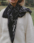 MAISON LECOMTE FLAMENT WOOL & SILK BANDANA SCARF