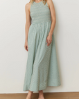 MARINE LAYER DARCY POPLIN SMOCKED DRESS