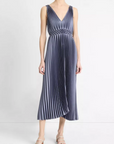 VINCE HAND SMOCKED PLEATED DRESS